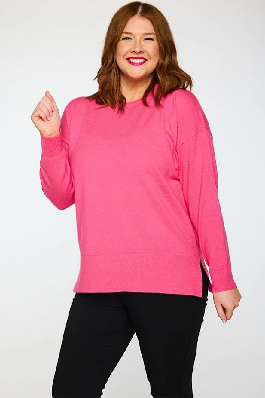 Tully Pink Crew Knit