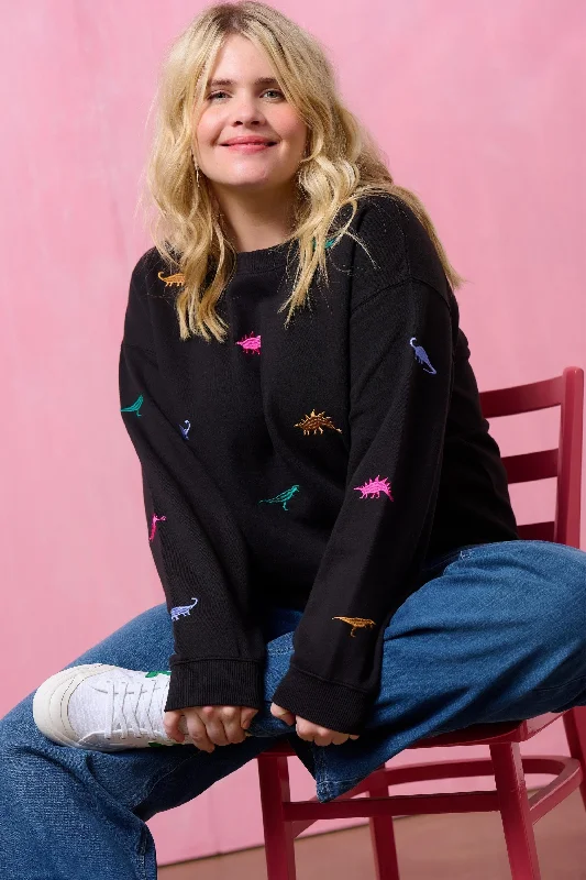 Noah Sweatshirt - Black, Dino-Fun