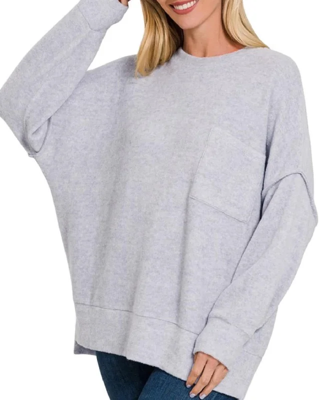 Denver Pocket Sweater Grey