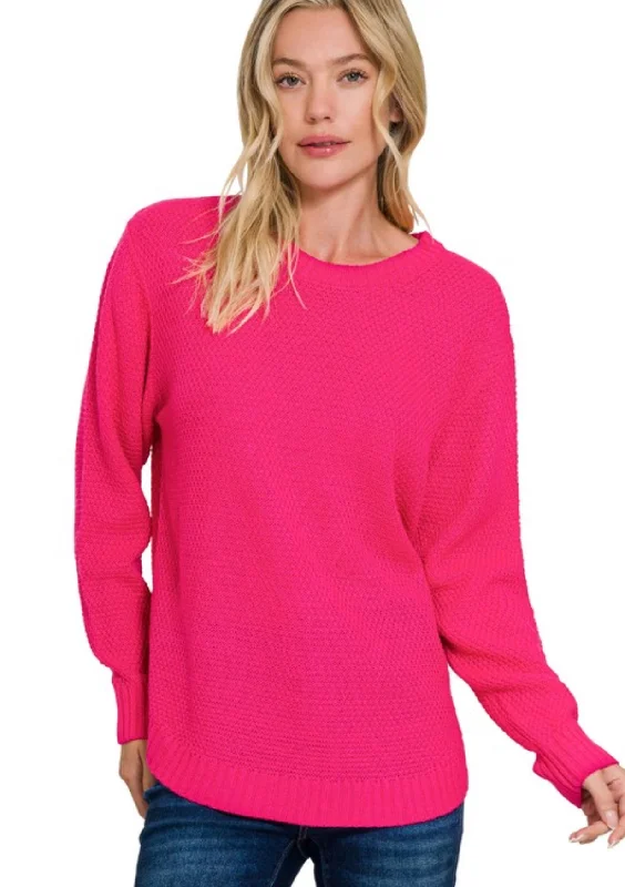 Fireside Classic Sweater Hot Pink