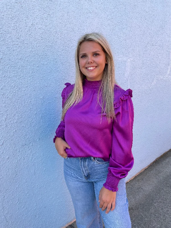 Purple Silk Blouse