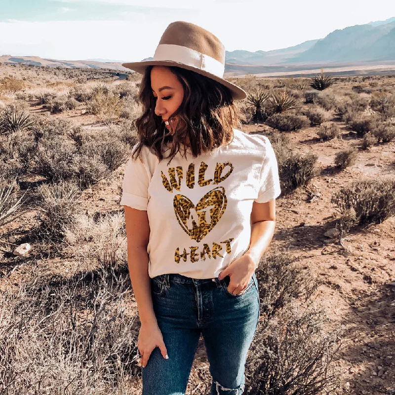 Wild at Heart Tee in Grey or Cream