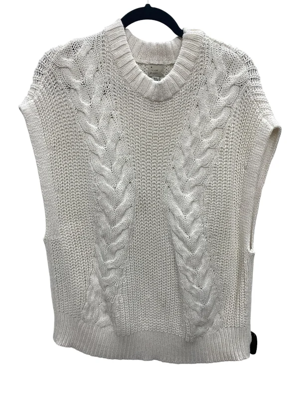 Vest Sweater By A New Day In White, Size: Xxl