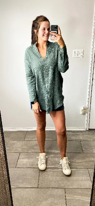 Plush Cotton Oversized Button Down