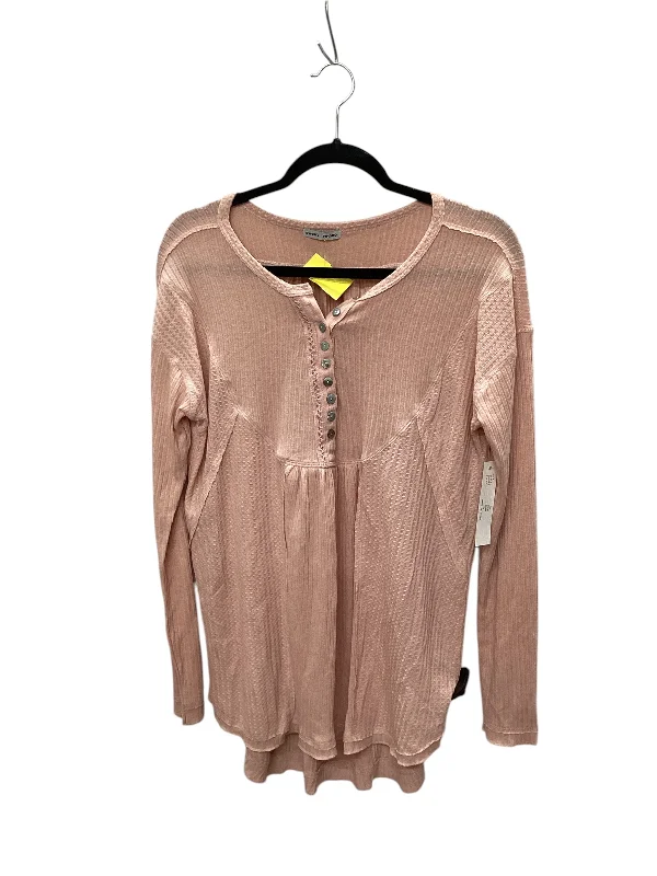 Top Long Sleeve By Sweet Romeo In Pink, Size: M