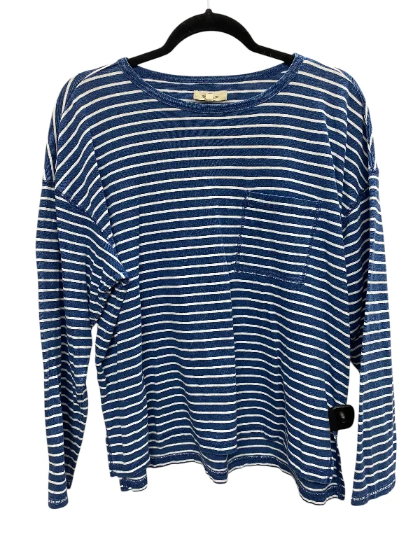 Top Long Sleeve Basic By Madewell In Blue, Size: M