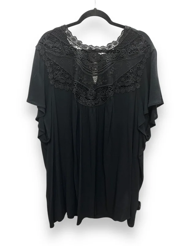 Top Short Sleeve By Torrid In Black, Size: 4x