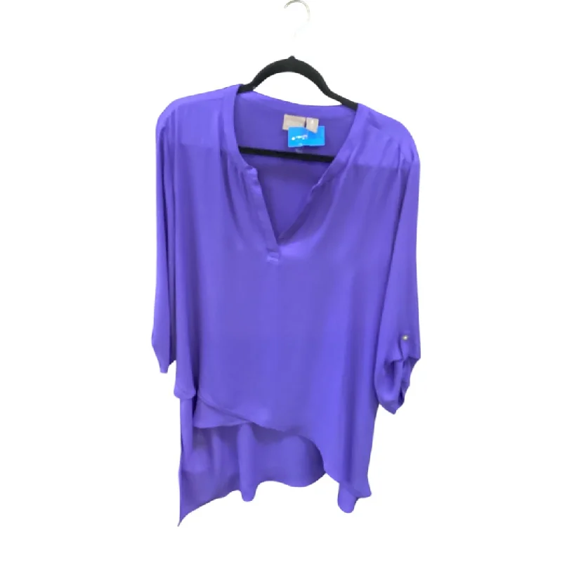 Top Long Sleeve By Chicos In Purple, Size: Xl